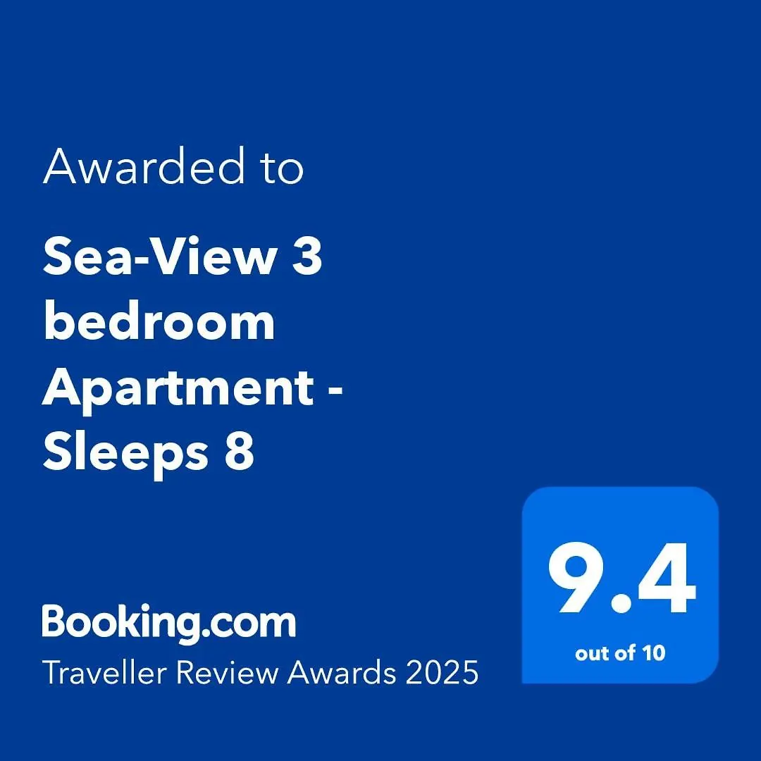 Sea-View 3 Bedroom Apartment - Sleeps 8 Marsaskala